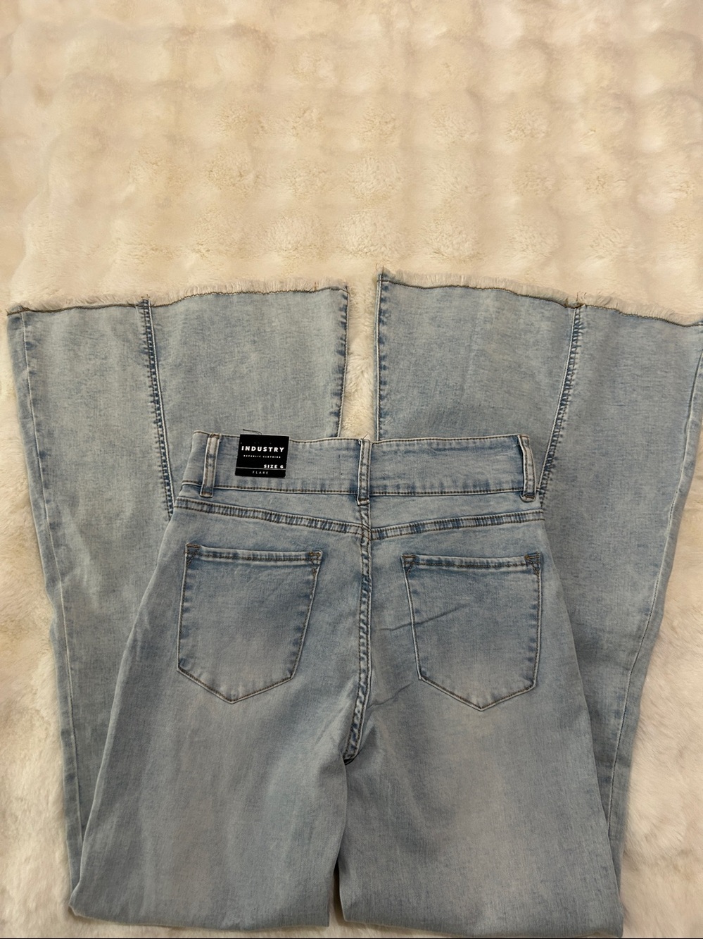 Industry Republic Clothing Light Wash Flare Jeans - Women's High-Rise Wide Leg - Picture 6 of 17